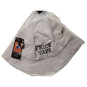 Newhattan Frick Vape White Bucket Hat Size S/M‎ Small/Medium New Sealed In Pkg
